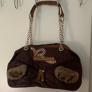 Rocawear Brown Shoulder Bag with Chain Details